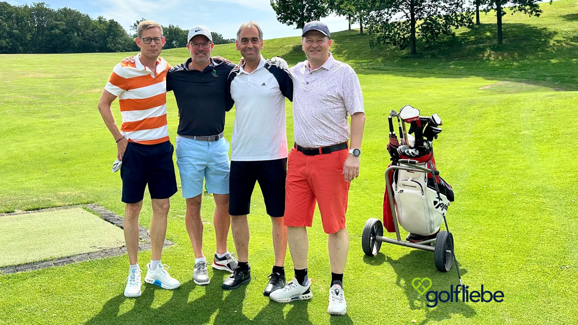 Urs, Matthias, Stefan, Michael Zu Besuch im GC Hardenberg, Golfresort Hardenberg Golfliebe.com