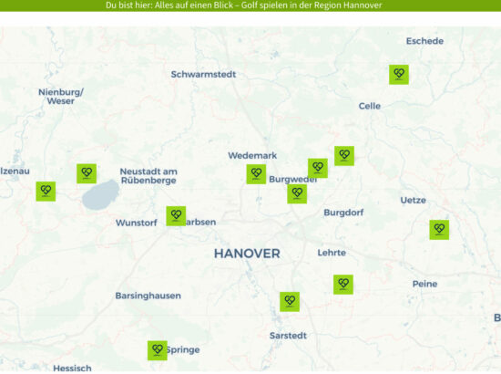 Alles auf einen Blick - Golf spielen in der Region Hannover auf golfliebe.com