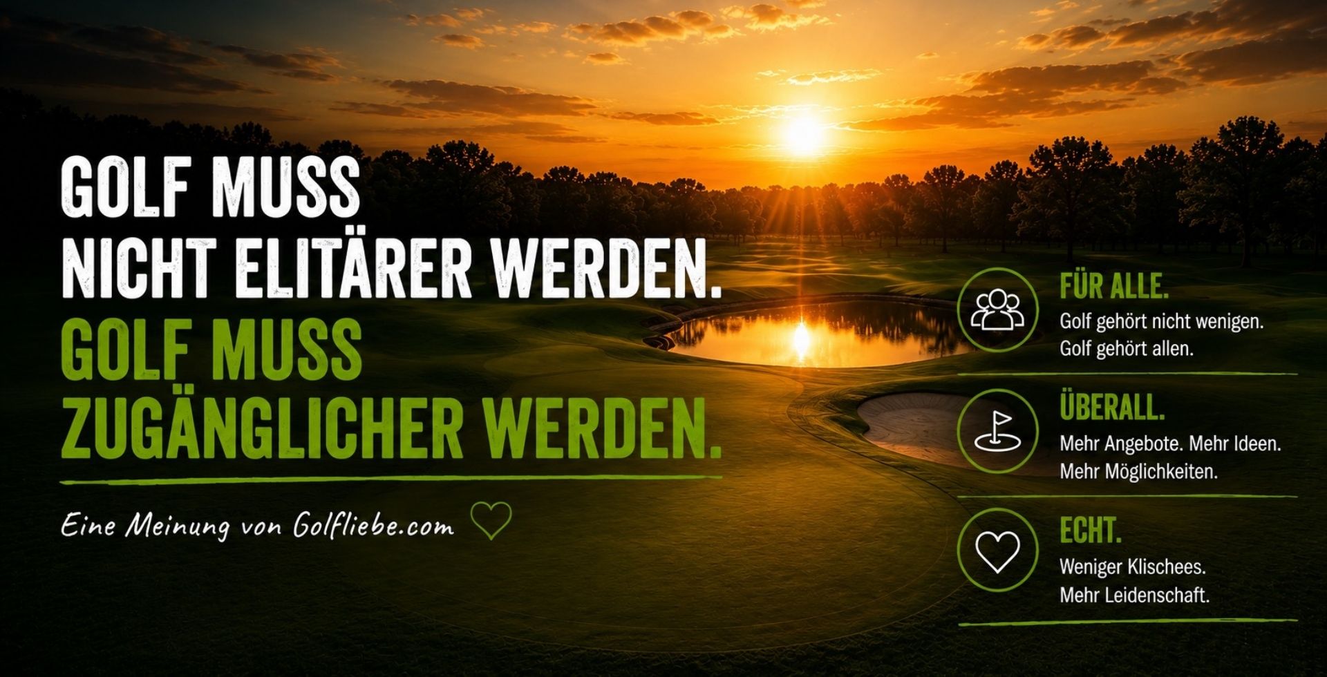 Golf muss nicht elitärer werden. Golf muss zugänglicher werden